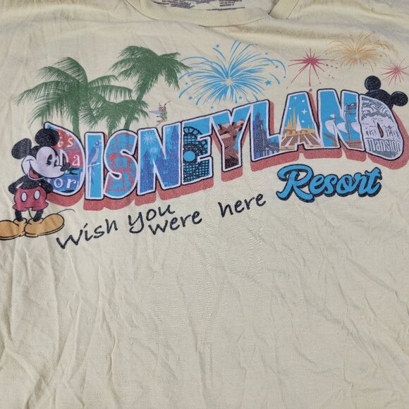 Disney Adults XL Wish You Were Here Mickey Mouse Disneyland Resort T Shirt - Picture 4 of 9